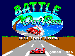 Battle Out Run (Europe) Title Screen